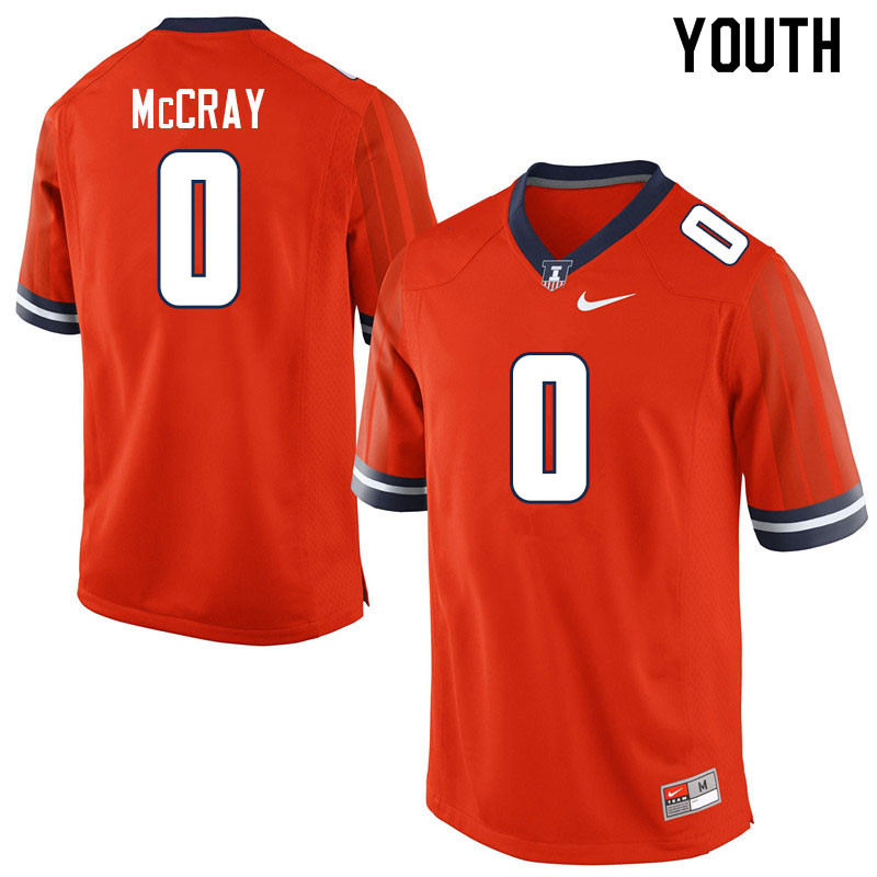 Youth #0 Josh McCray Illinois Fighting Illini College Football Jerseys Sale-Orange